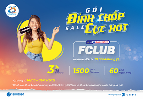 Siêu ưu đãi gói FClub duy nhất trên VNPT Shop